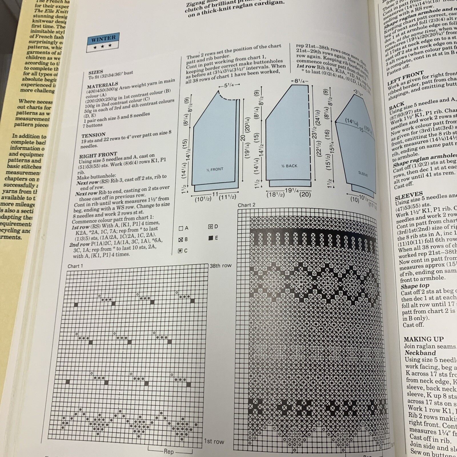 ELLE KNITTING BOOK 50 Exclusive French family Designs 1984 126pg