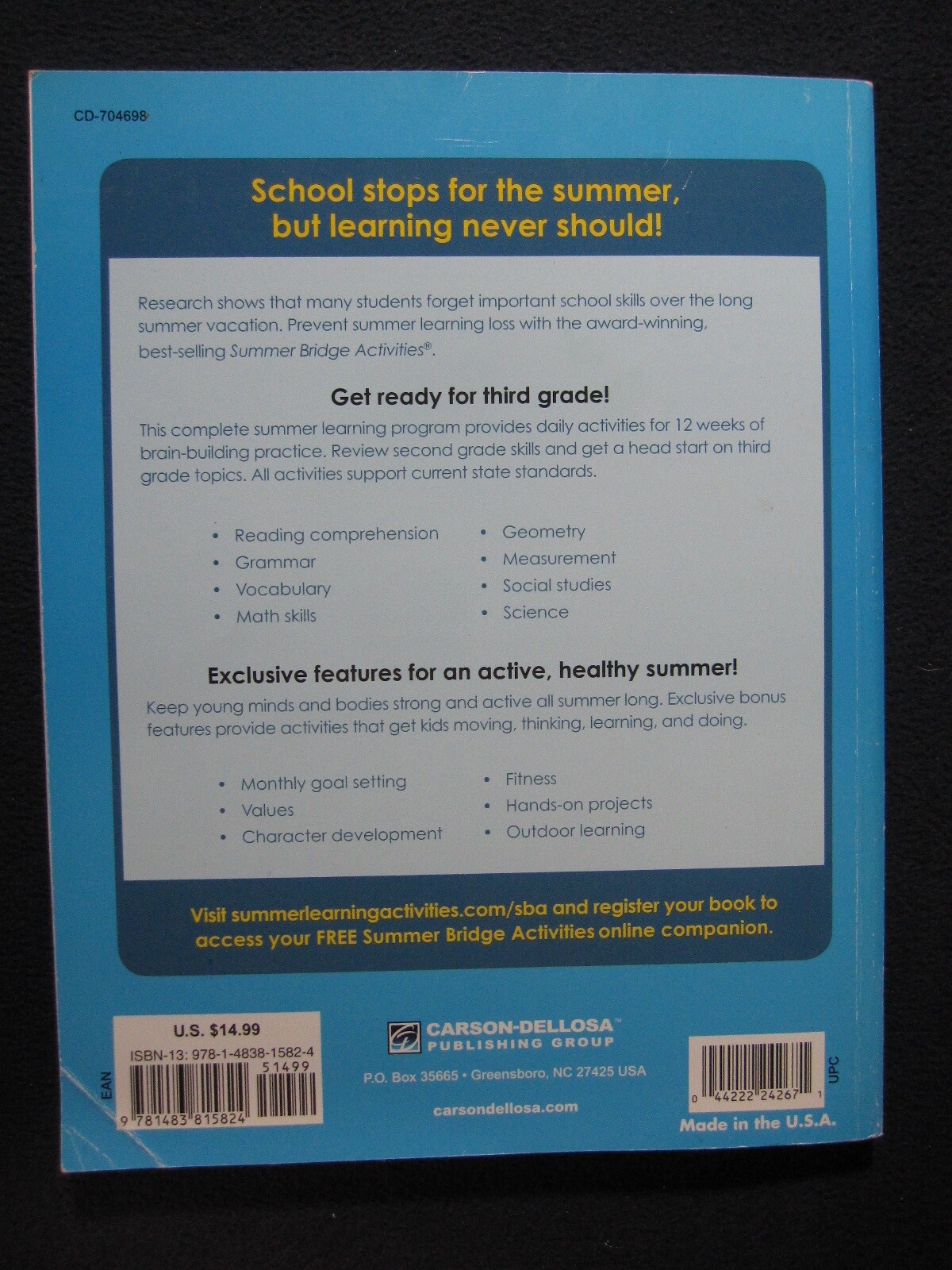 Summer Bridge Activities Workbook―Bridging Grades 2 to 3
