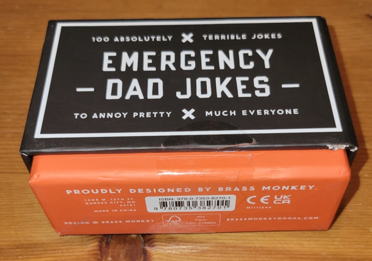 Emergency Dad Jokes – Cards By Brass Monkey – VERY GOOD