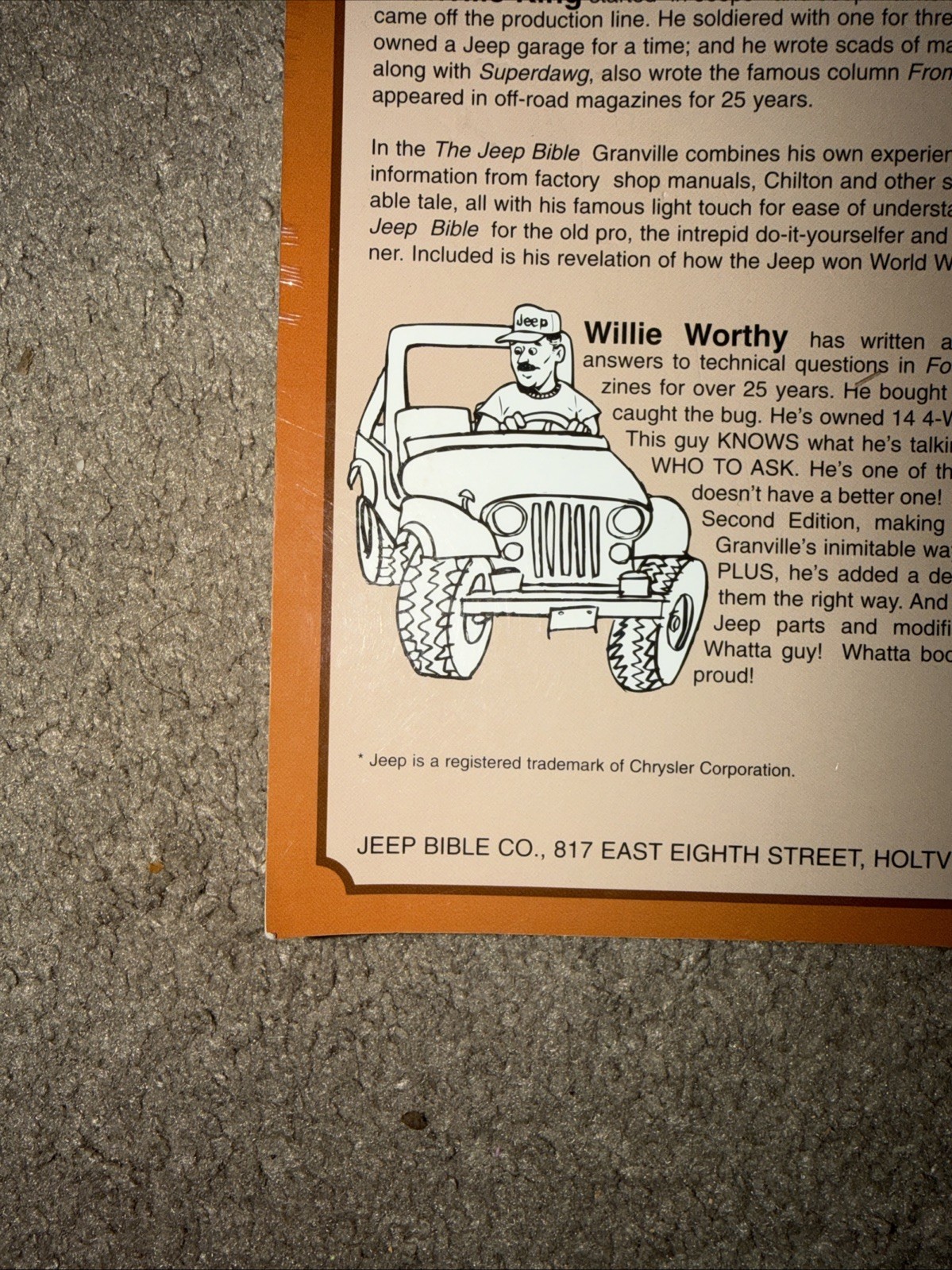 The Jeep Bible Written Personally For The Jeep Cult – Granville King 1997 2nd ED