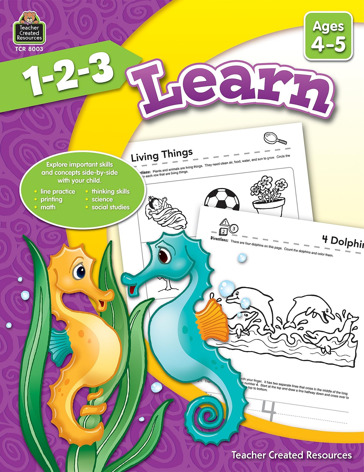 1-2-3 Learn, Ages 4-5 from Teacher Created Resources