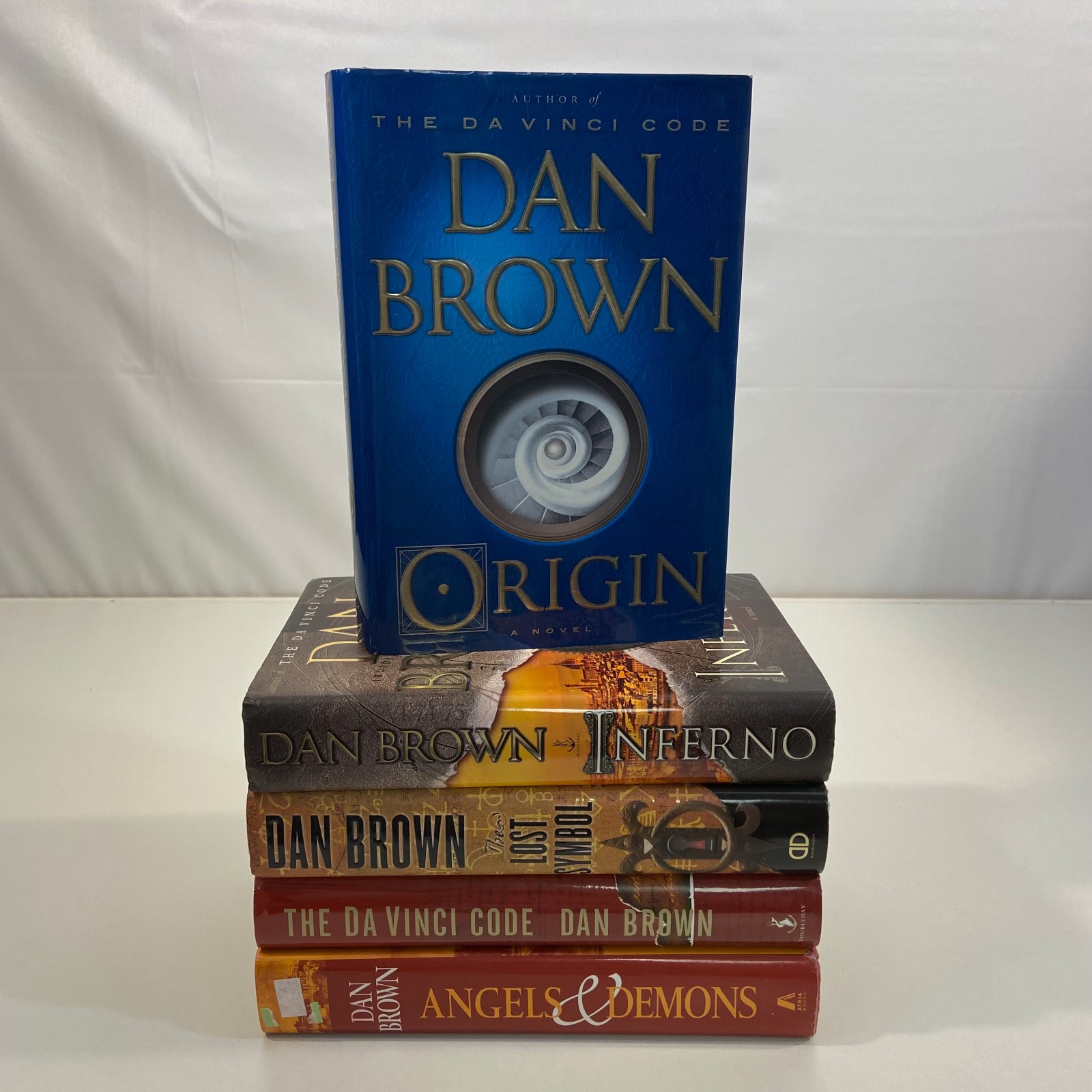 Robert Langdon Series Lot Books 1-5 by Dan Brown HCDJ Mystery Thriller 5 Novels