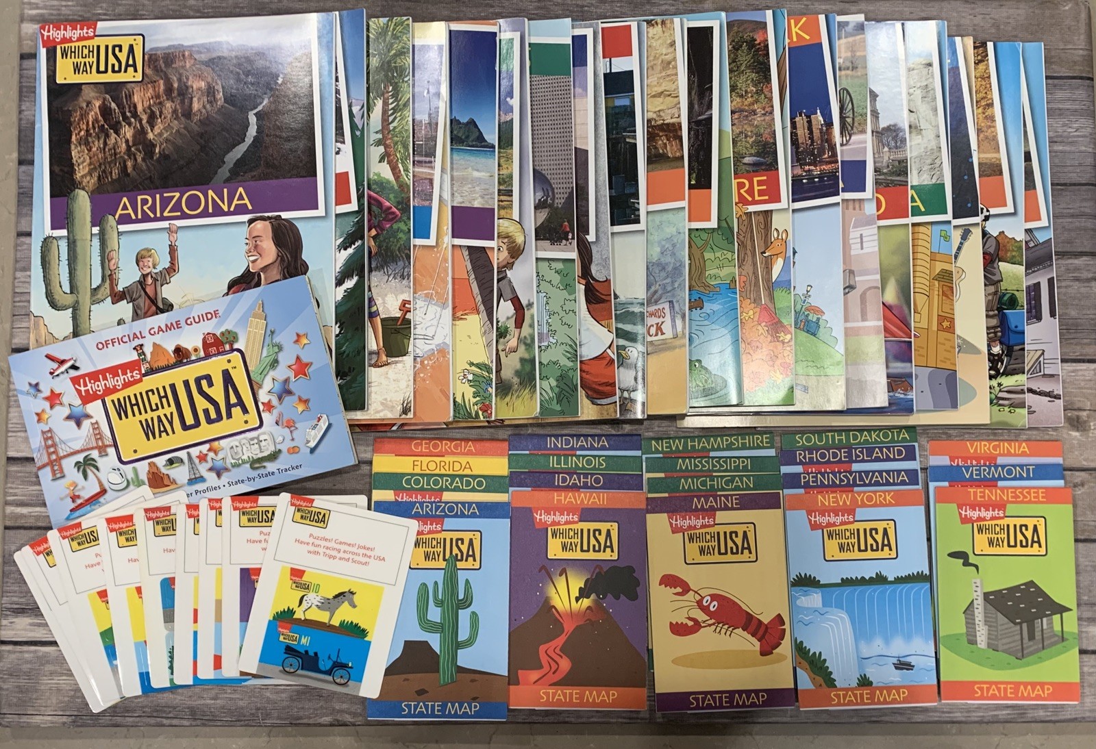 Lot 19 States Highlights Which Way USA Magazines + Matching Maps + 17 Licenses