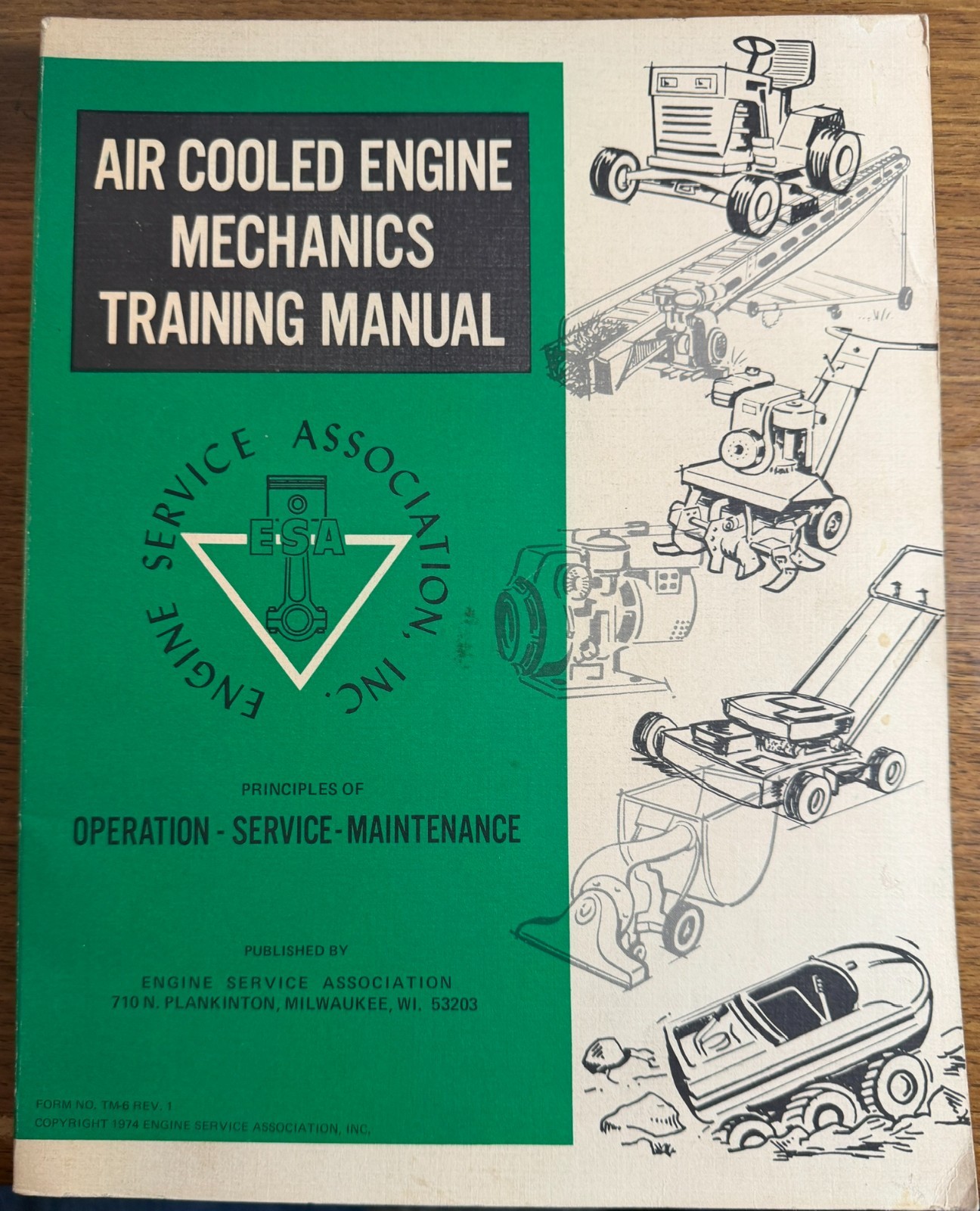 1974 Air Cooled Engine Mechanics Training Manual ESA Briggs Kohler Tecumseh