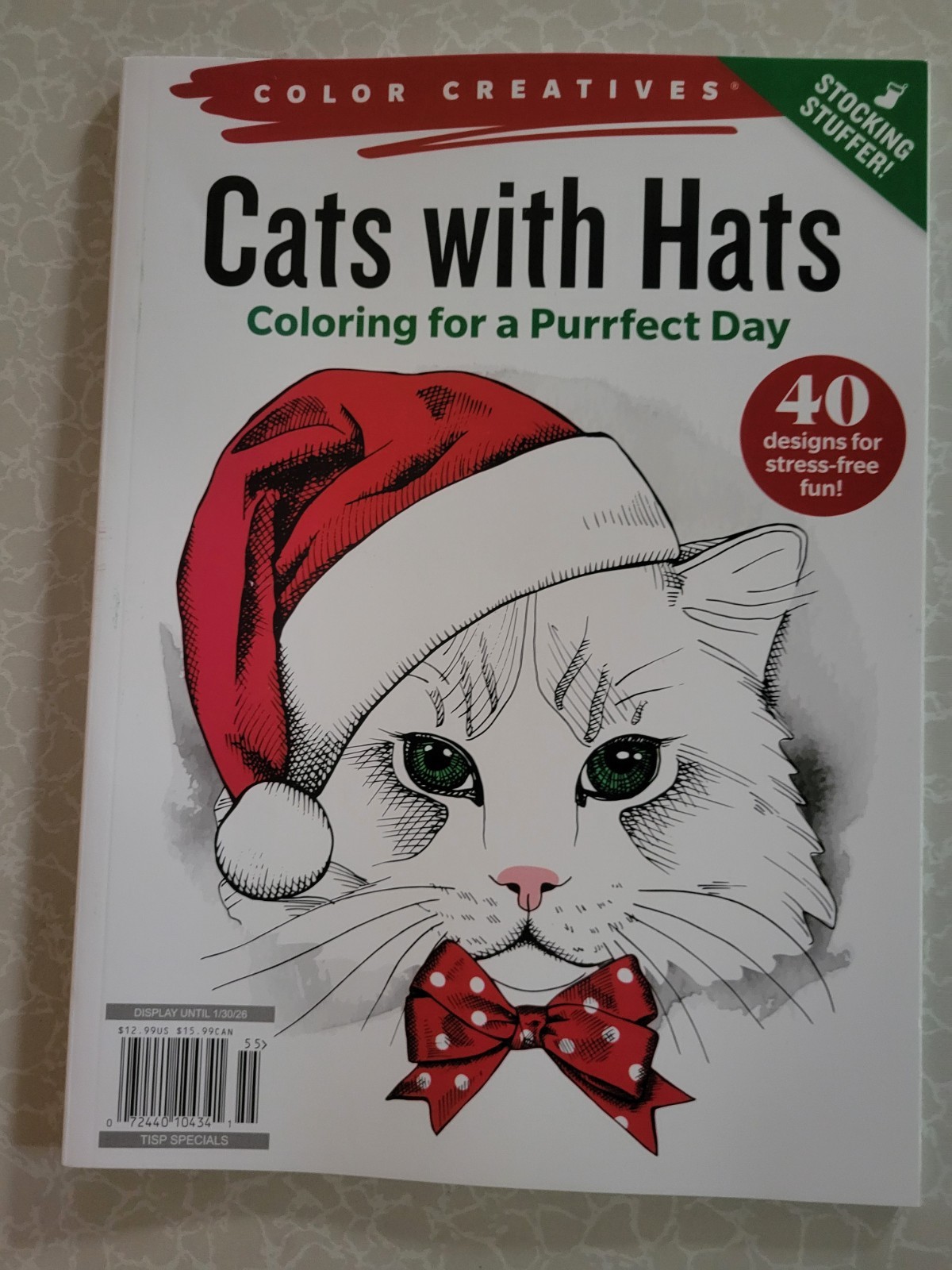 Cats With Hats COLORING BOOK – 2025 Publication – 40 Designs For Stress-Free Fun