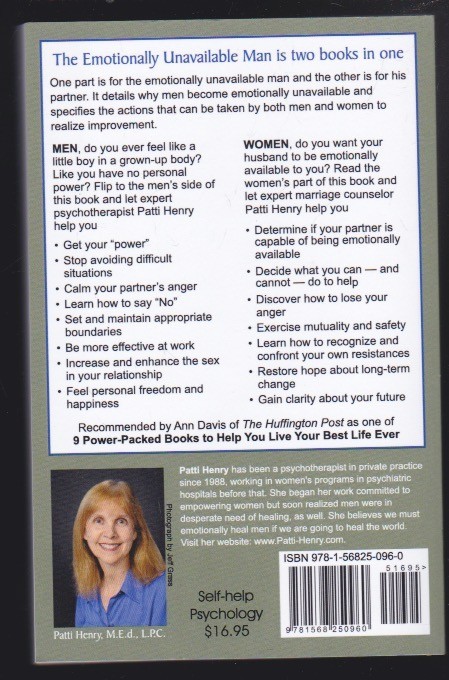 The Emotionally Unavailable Man: A Blueprint for Healing by Patti Henry 2017 NEW