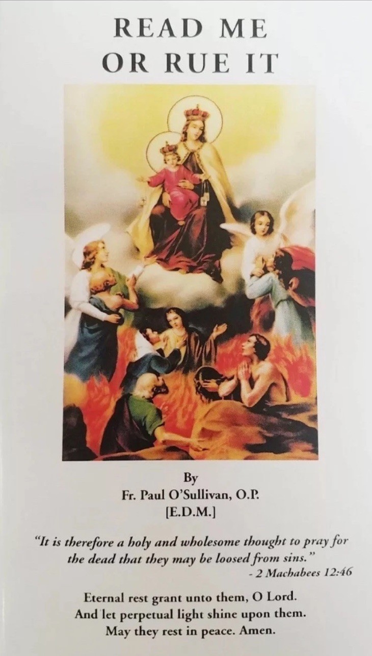 Read Me or Rue It by Paul O’Sullivan 1992 Catholic Purgatory Booklet