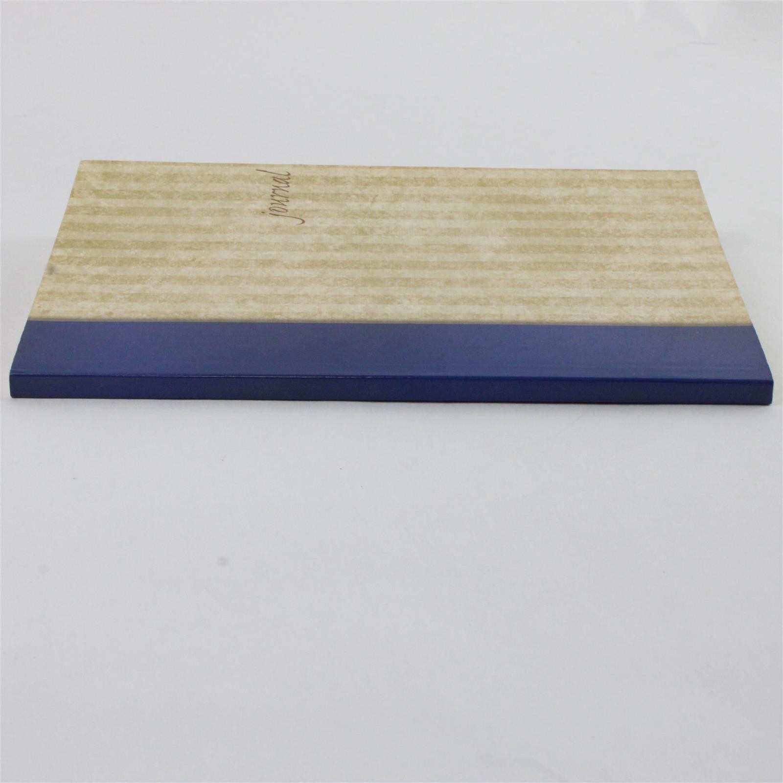 Blue & Tan Pocket Journal Notebook 8.25×5.5in Clean Pages