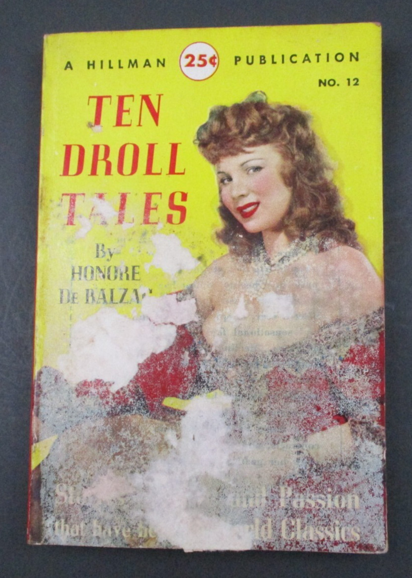 TEN DROLL TALES by Honore de Balzac, Hillman Book #12, 1949, Vintage Paperback!