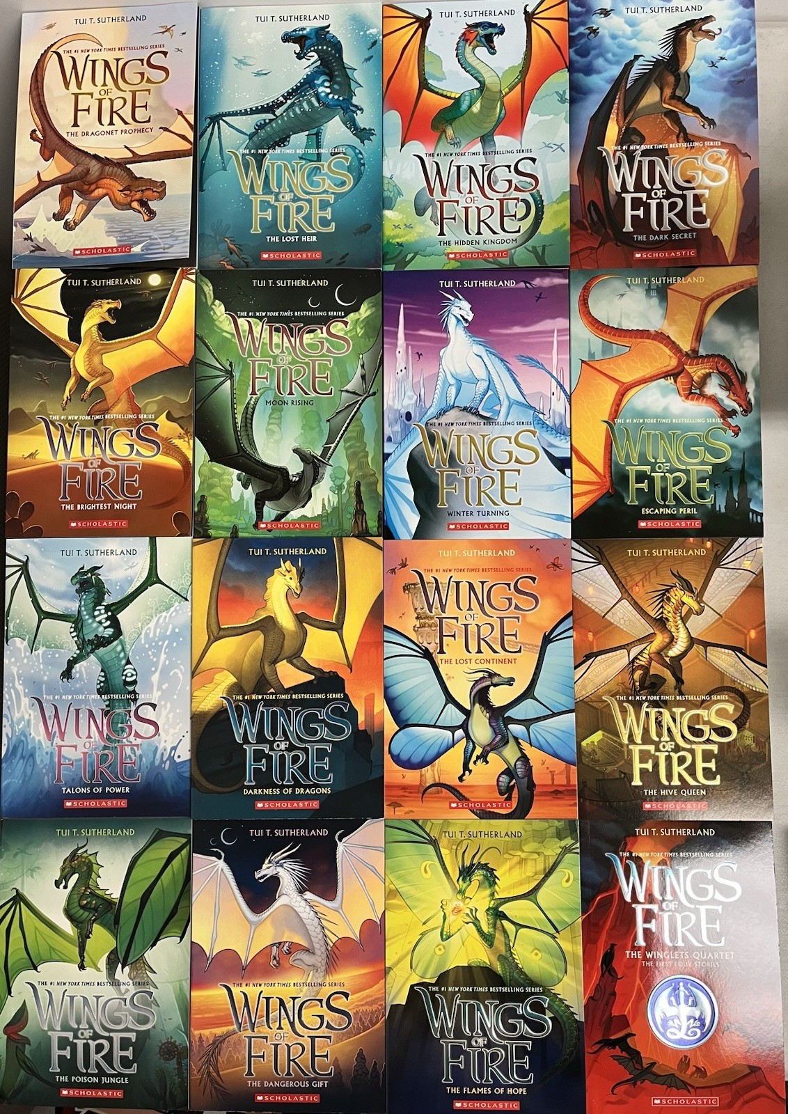Wings of Fire 16 Book Set Books 1-15 plus 1 bonus Chapter Books Only LIKE NEW!