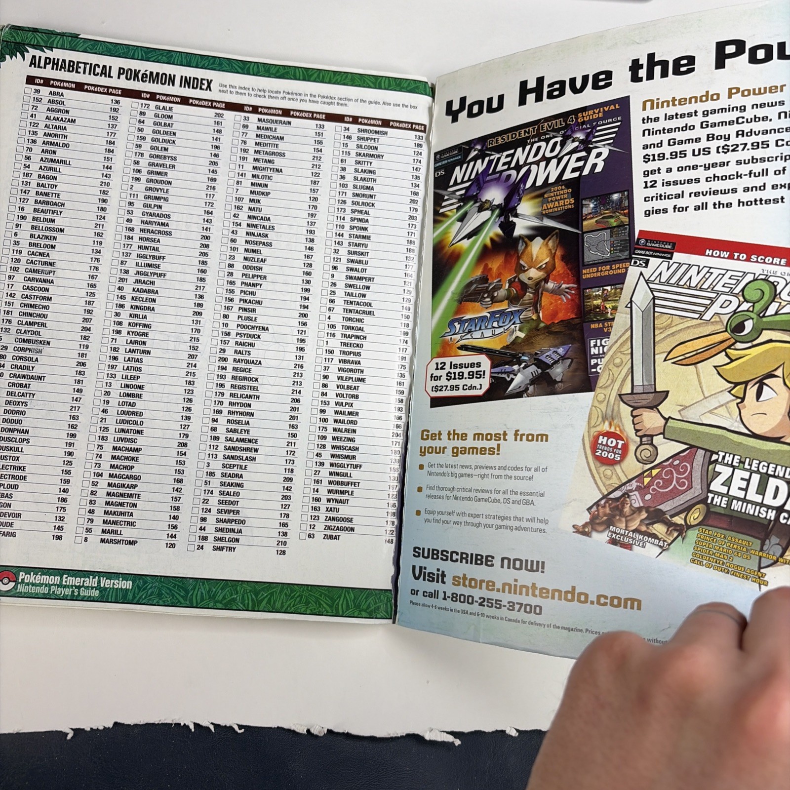 Pokemon Emerald Version Official Strategy Guide Nintendo Power (2005) No Poster