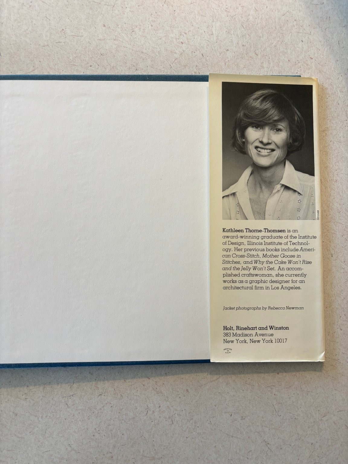 Alice in Stitches Kathleen Thorne-Thomsen 1979 First Edition Cross-Stitch Holt