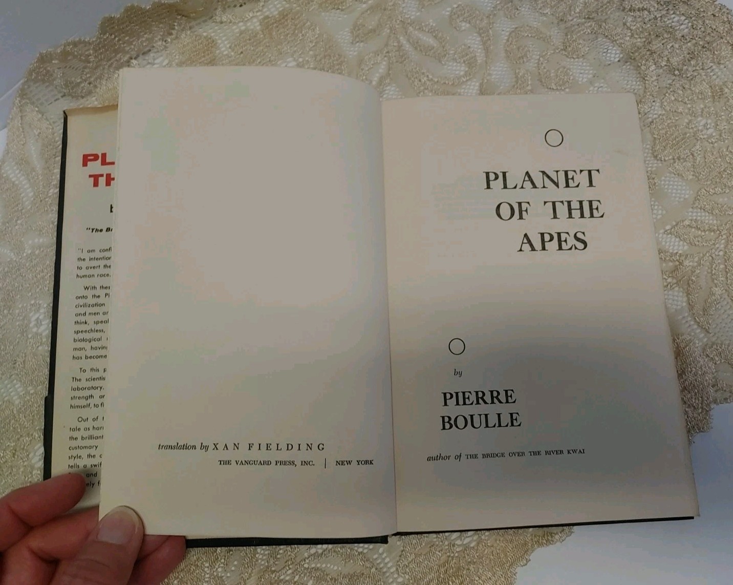 PLANET OF THE APES 1963 * American Vintage by Pierre Boulle HC Book Club Edition