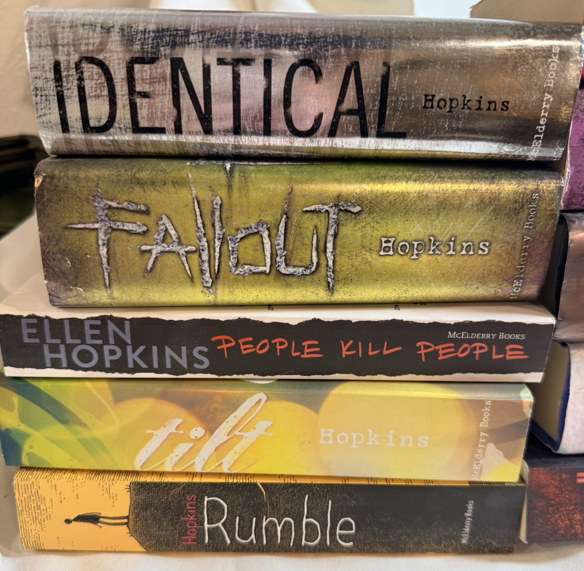 Lot of 10 Ellen Hopkins HC PB Mixed Books – Tricks Perfect Fallout Glass Rumble