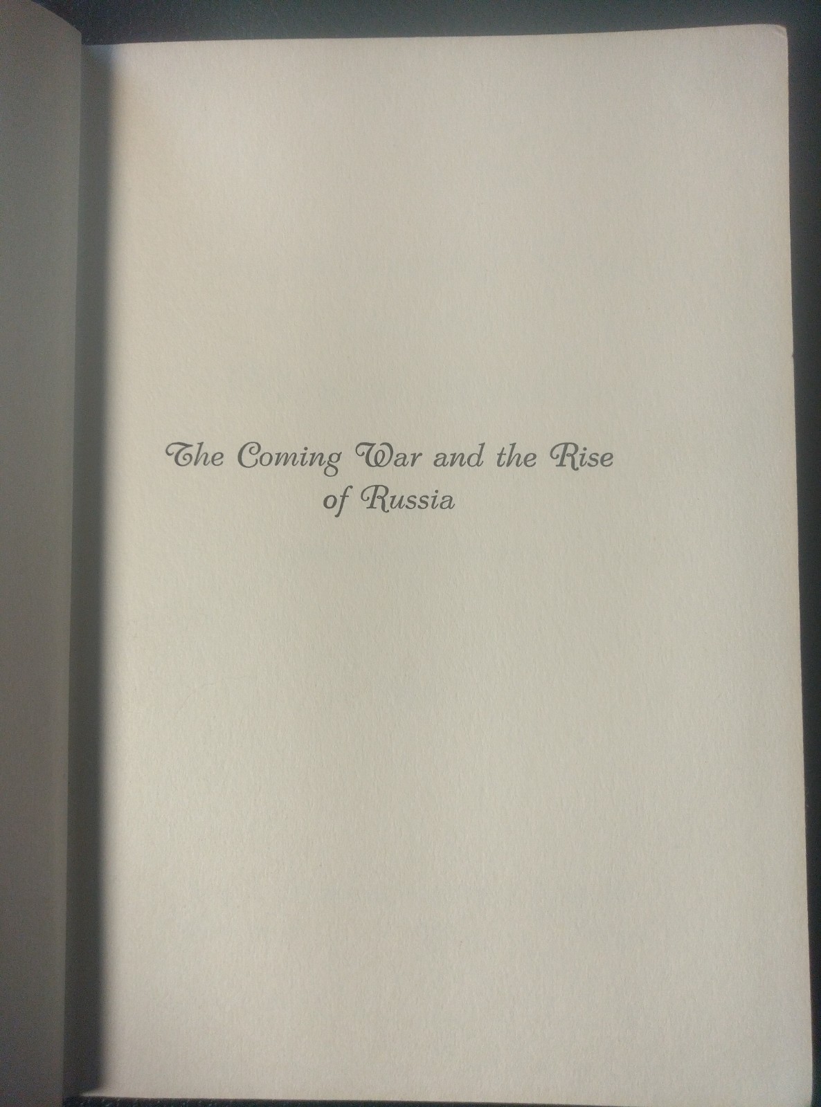 Vintage 1940 1st Ed THE COMING WAR AND THE RISE OF RUSSIA Harry Rimmer Prophecy