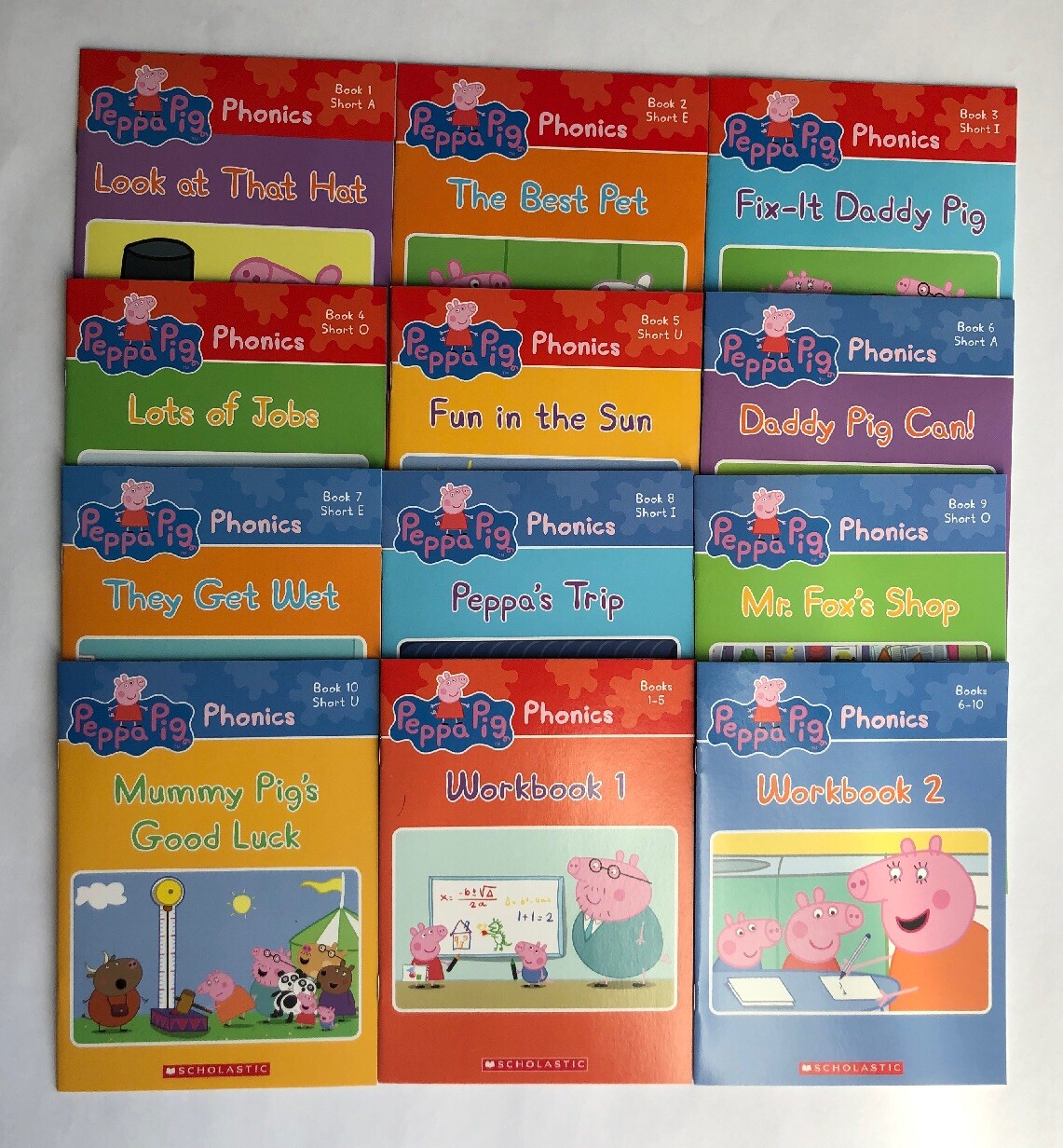 Peppa Pig Childrens Books Phonics Learn to Read Gift Set Lot 12
