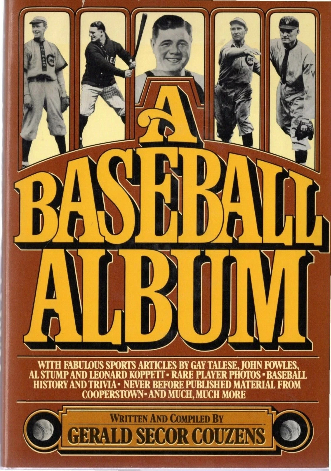 1980 A Baseball Album by Gerald Secor Couzens Hardcover Book