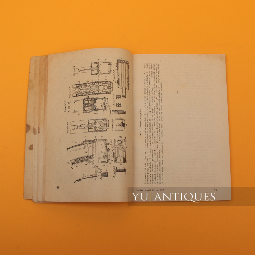 FNRY Federal People Republic Of Yugoslavia Book Rule 37mm Anti Aircraft Gun 1939