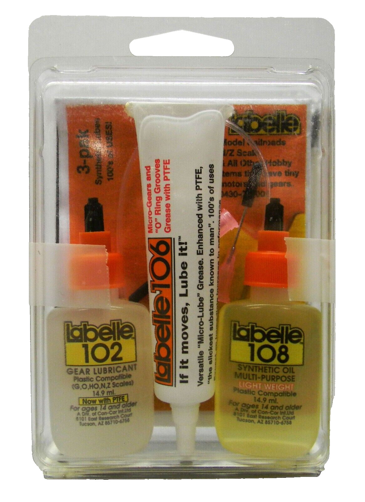 Labelle 3-Pack (102, 106, & 108) Synthetic Oil & Lube Kit #1002~NEW