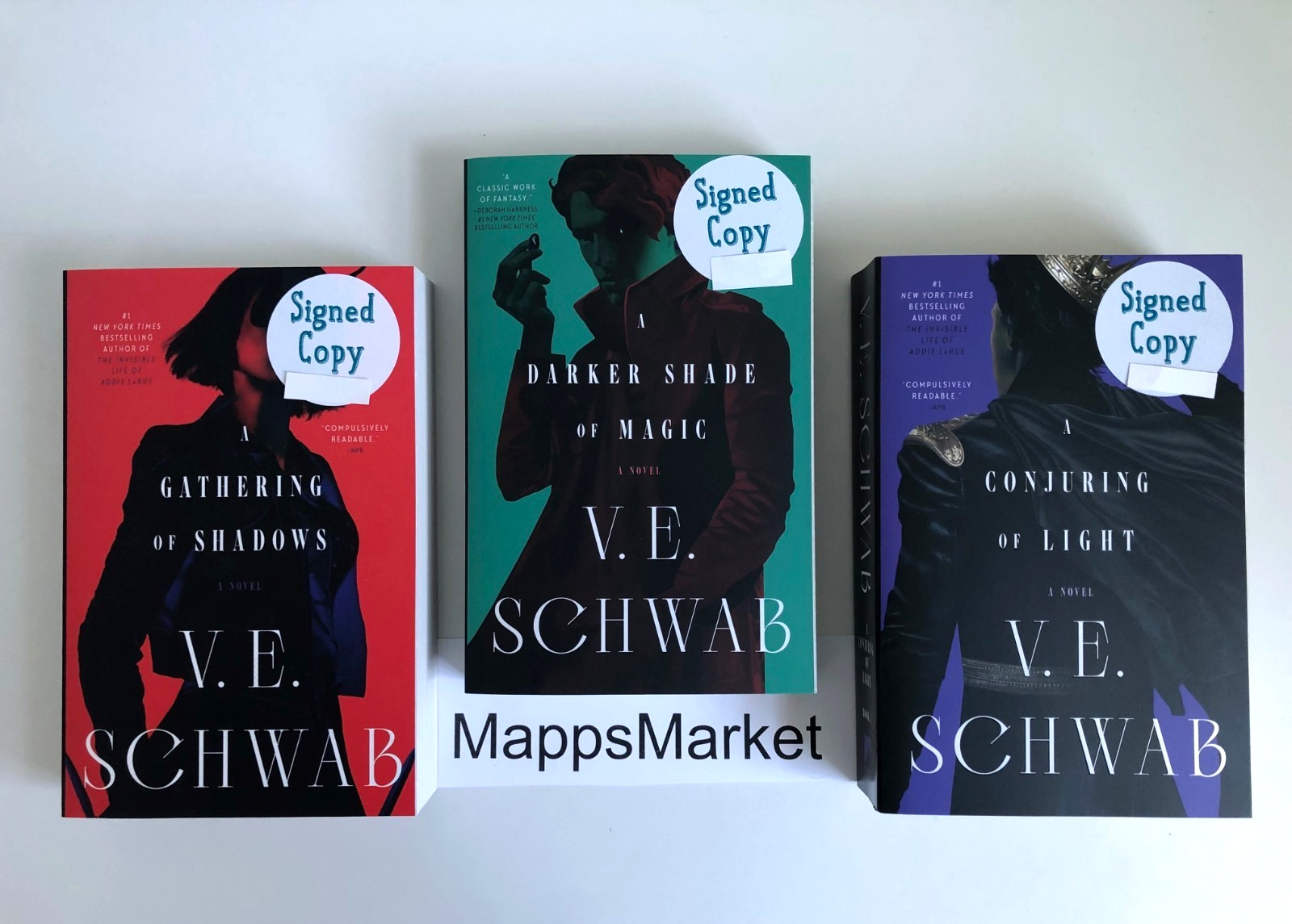 SIGNED A Darker Shade of Magic Trilogy by V.E. SCHWAB (2023, Trade Paperback)