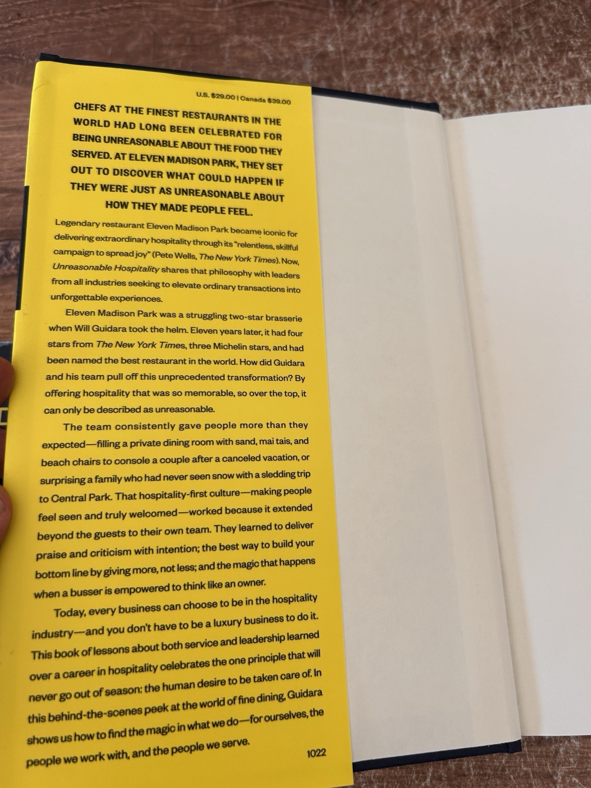 Unreasonable Hospitality by Will Guidara (Hardcover, 2022)