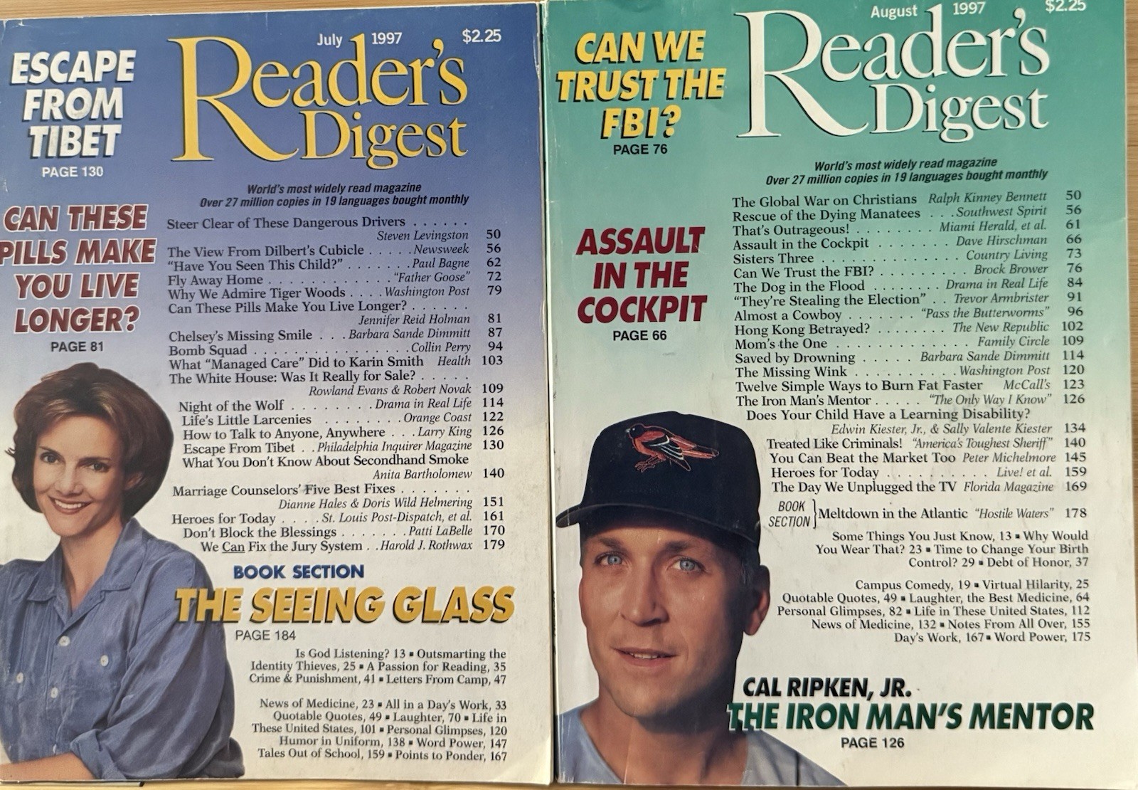 1997 July August READER’S DIGEST MAGAZINE Lot Of 2 Vintage History Art Humor
