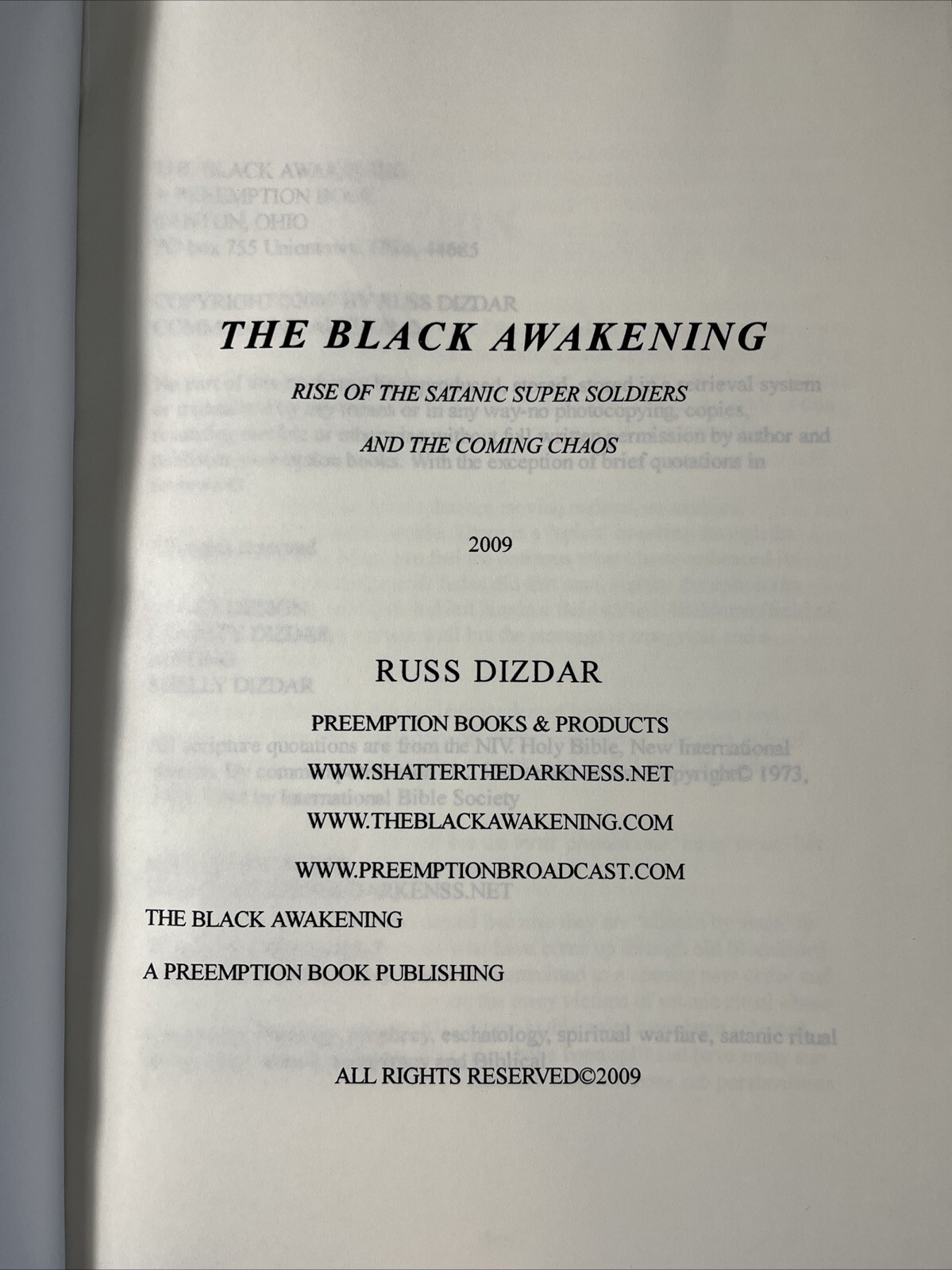 【 Large Print 】The Black Awakening, Russ Dizdar, Paperback ,8.5*11.5”, Brand New