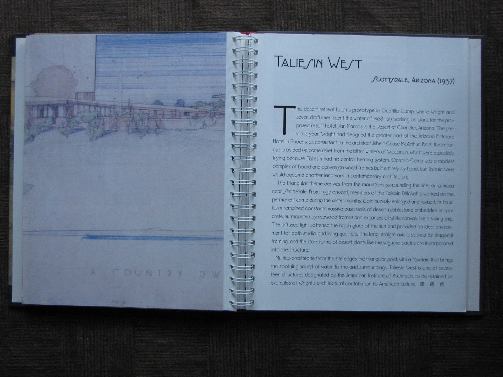 FRANK LLOYD WRIGHT 32 Pages of Gatefold Pull-Outs with 16 Full Color Renderings
