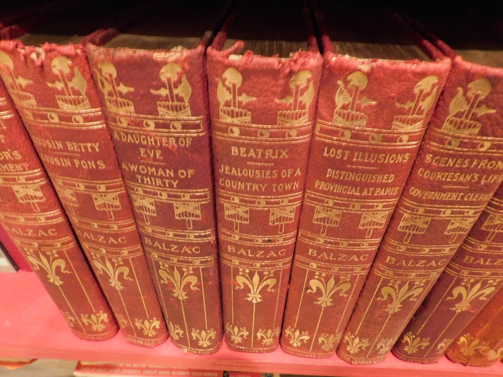1901 15 Volumes ‘Honore de Balzac’ Illus. Book Lover Press Marbled Covers