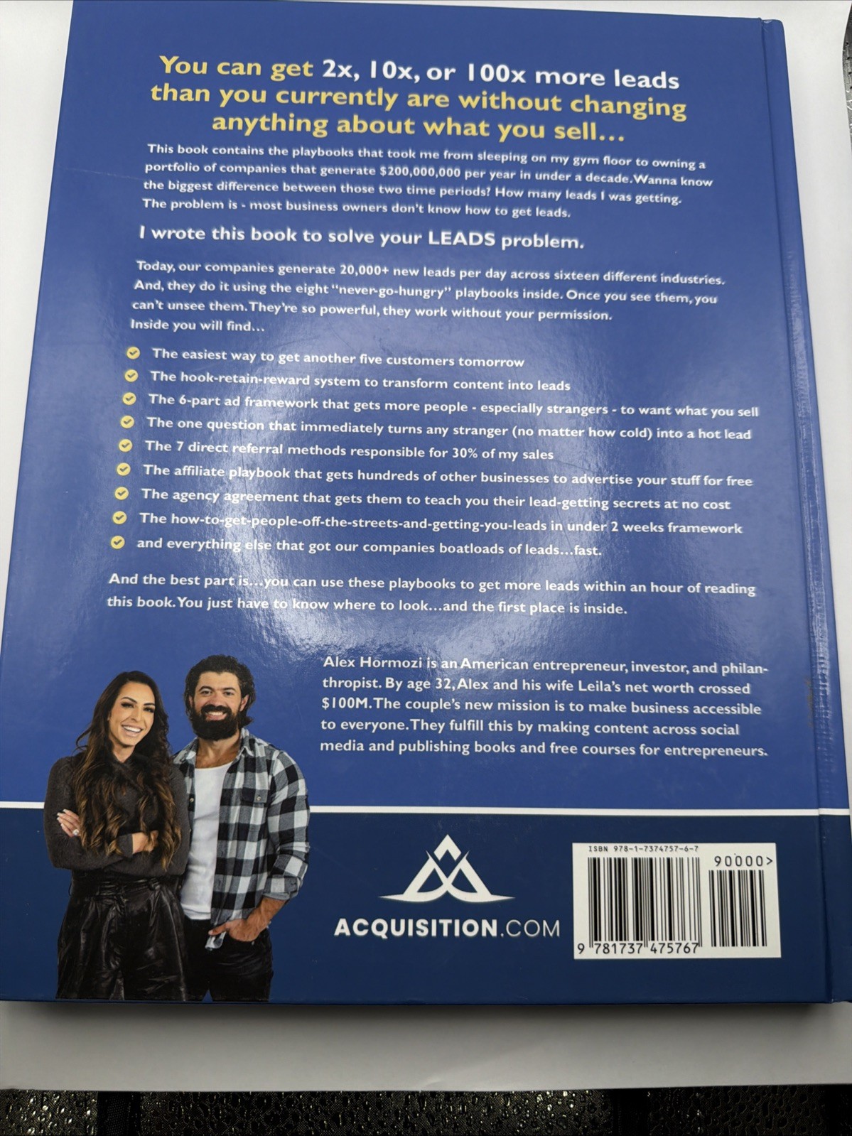 Alex Hormozi Book $100M One Hundred Million Dollar Leads Hardbound – NEW