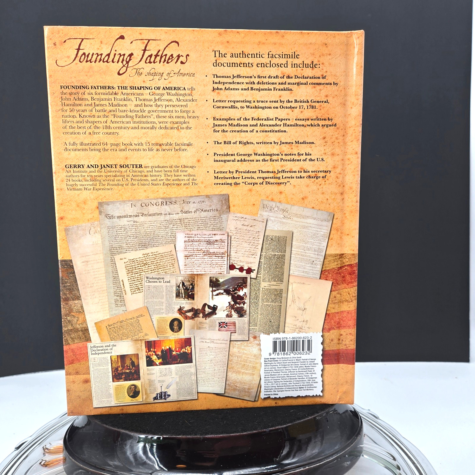 Founding Fathers The Shaping of America Contains Rare Removable Document Copies.