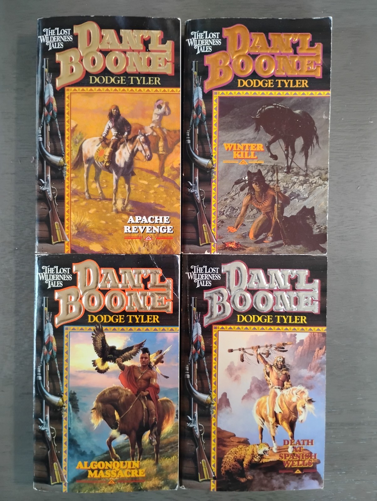 Dan’l Boone The Lost Wilderness Tales #2-5 Lot Dodge Tyler Leisure Westerns