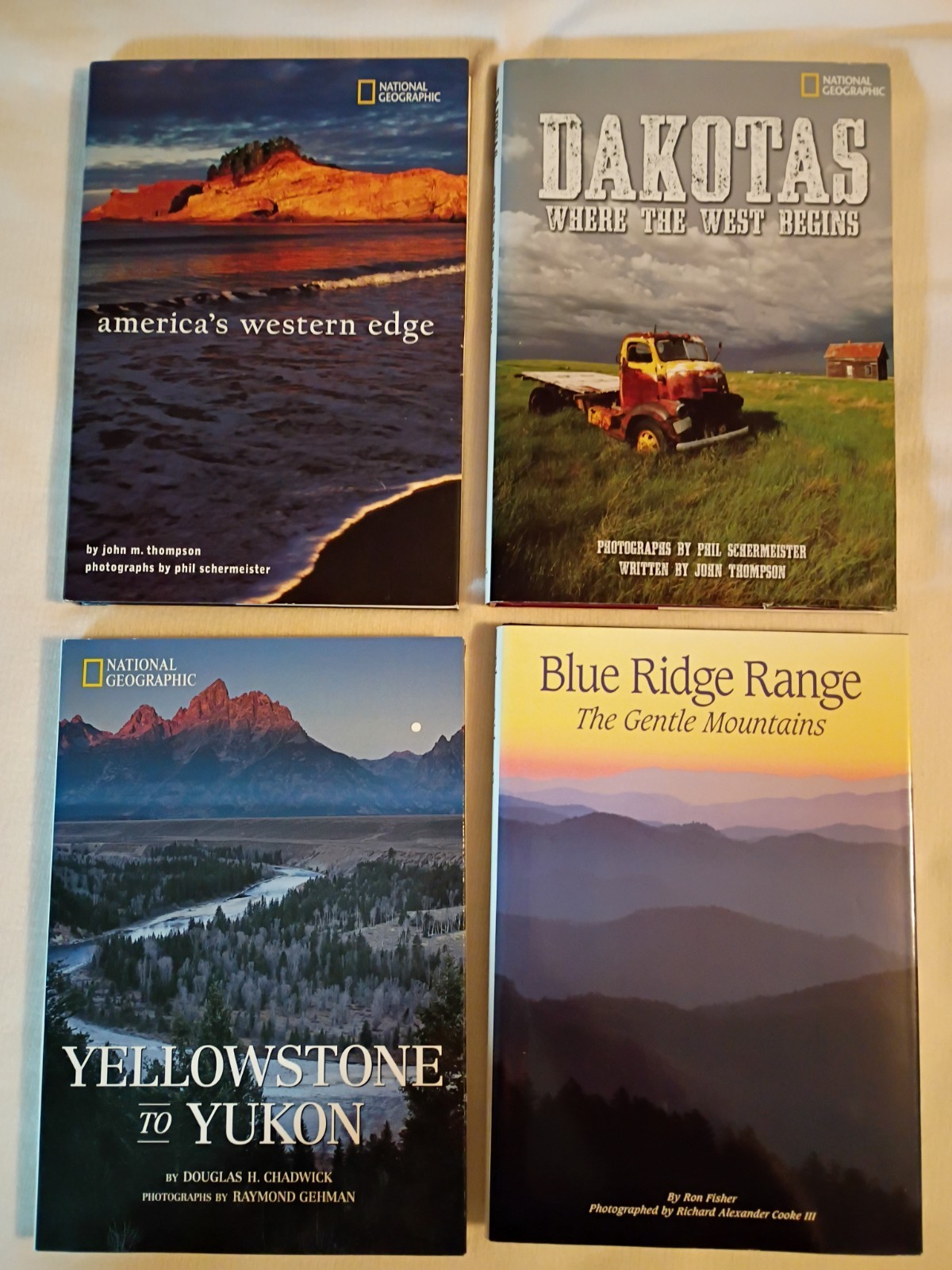 Lot of 4 National Geographic Society Books Dakotas Mountains Yellowstone HC DJ