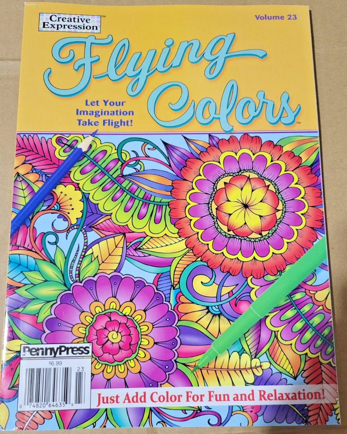FLYING COLORS – Let Your Imagination Take Flight!- Vol. 23 -Adult Coloring Book