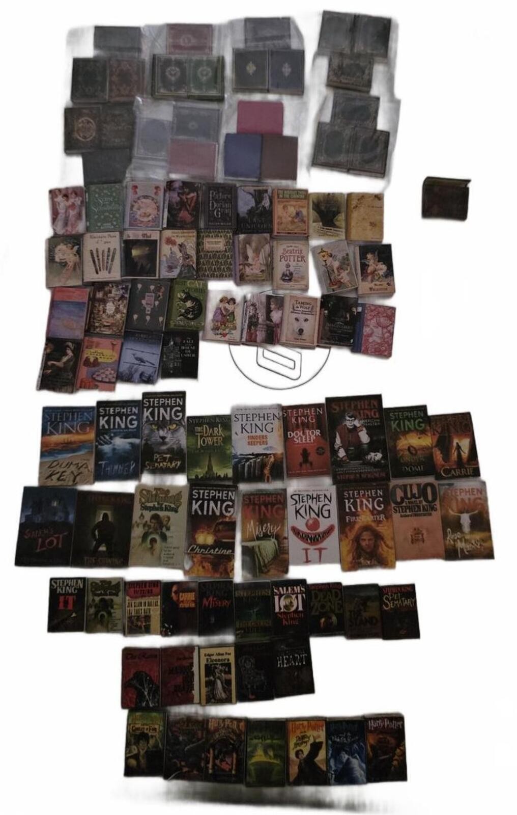 96 Miniature Book Collection 1:12 Scale Stephen King + Harry Potter & Much More
