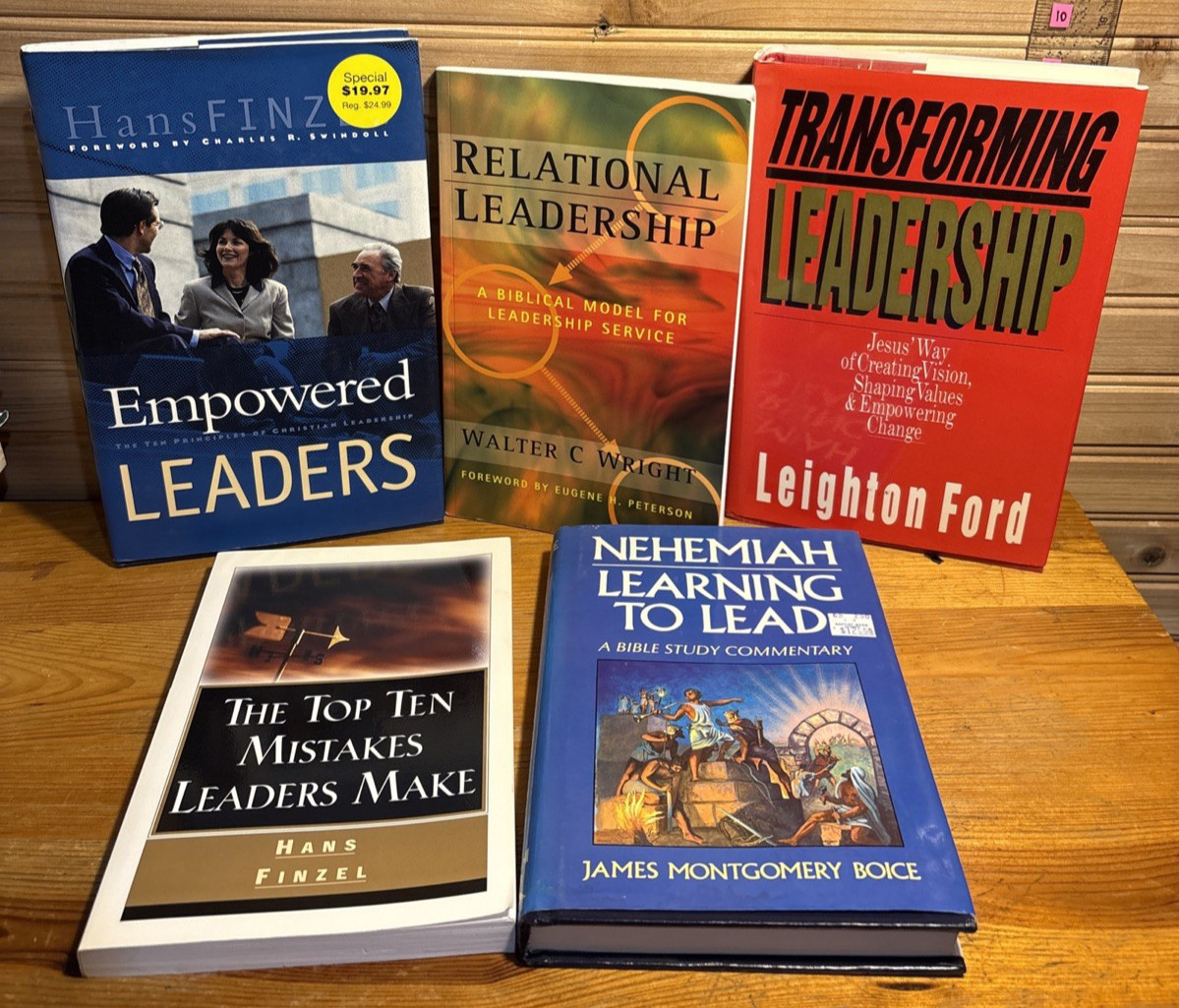 Lot of 5 Books on Leadership for Christians~Empowered, Relational, Transforming