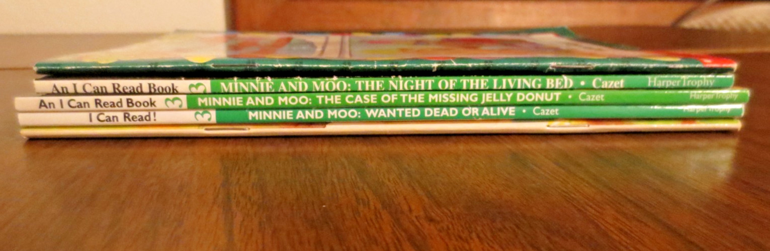 Lot of 5 MINNIE AND MOO Books By Denys Cazet I Can Read Level 3
