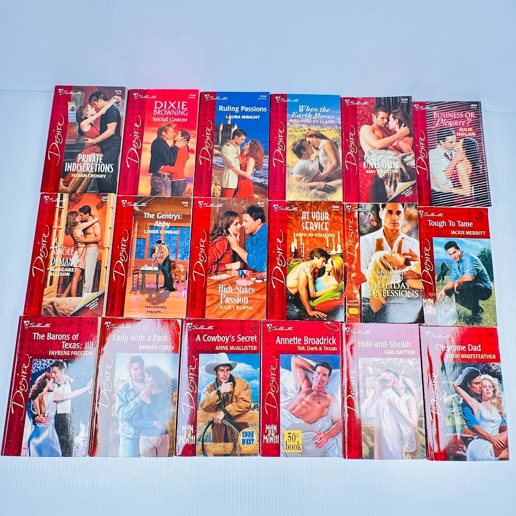 18x Silhouette Desire Romance Paperback Books/Novels – Multiple Titles/Authors