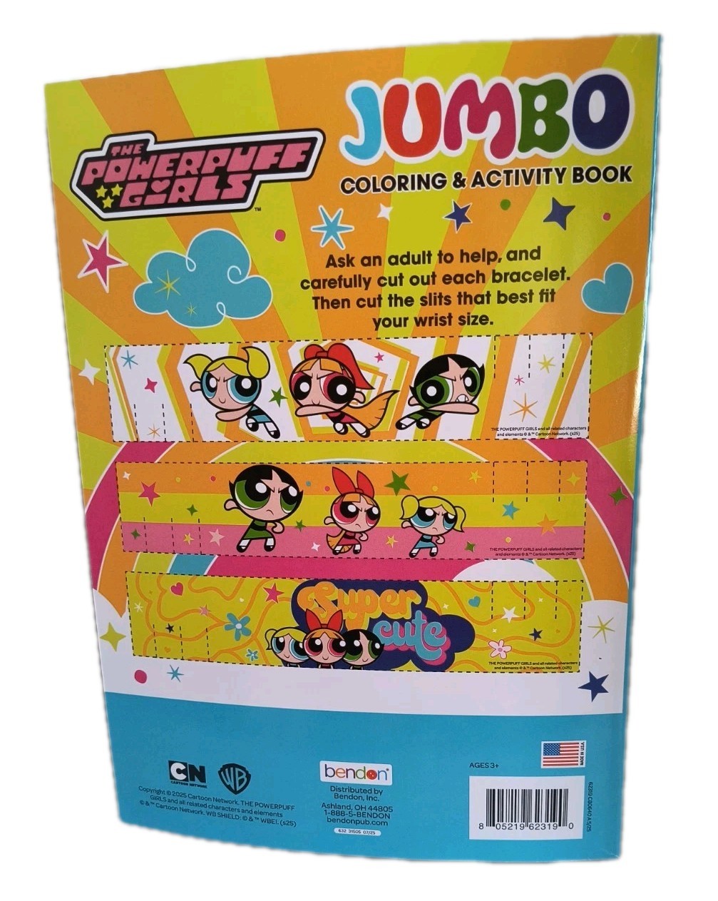 THE POWERPUFF GIRLS JUMBO COLORING AND ACTIVITY BOOK BY BENDON NEW! FREE SHIP!