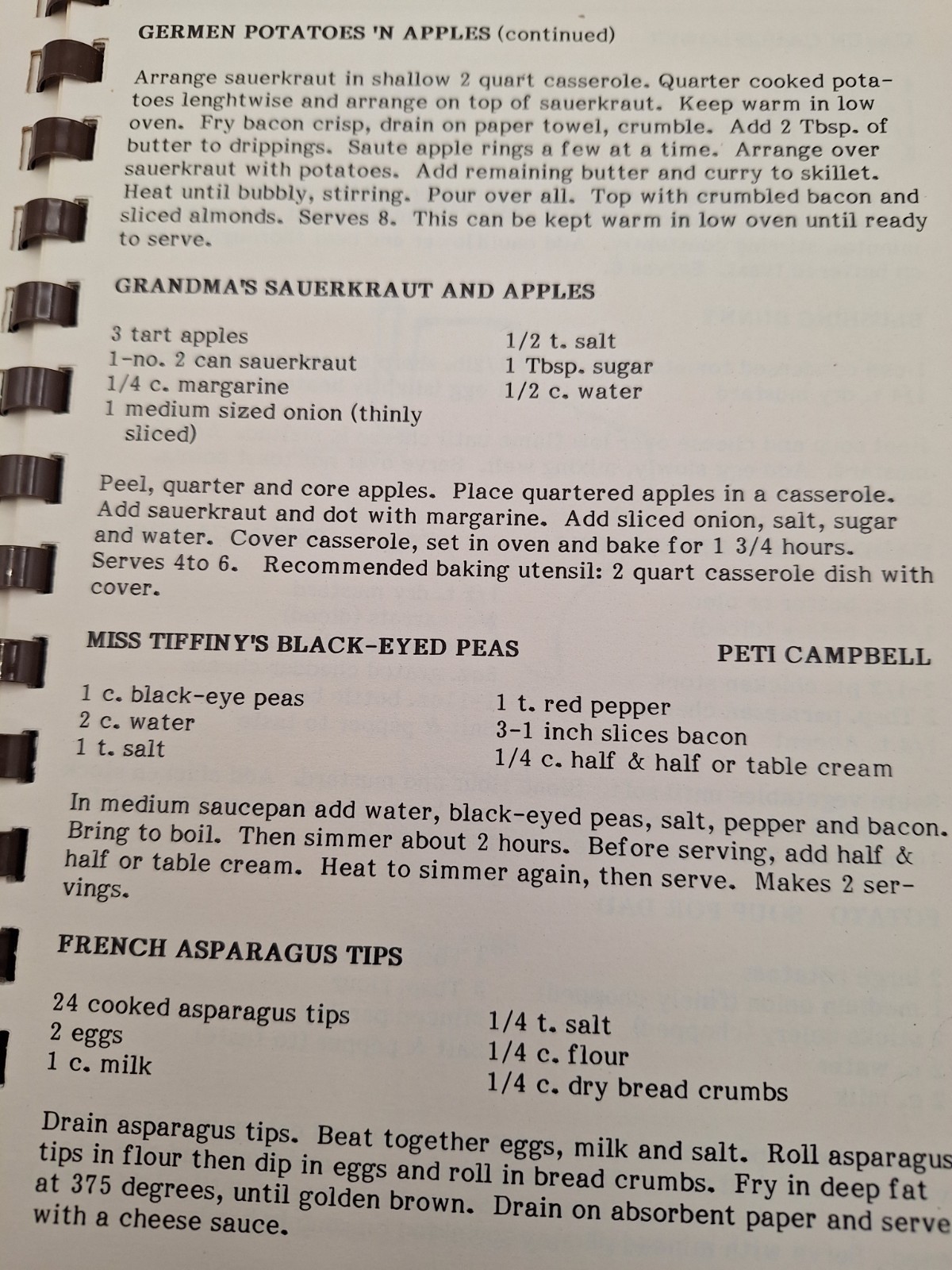 Crosby American Legion Auxiliary Unit #658 ~ Home Town Recipes ~ Crosby, TX