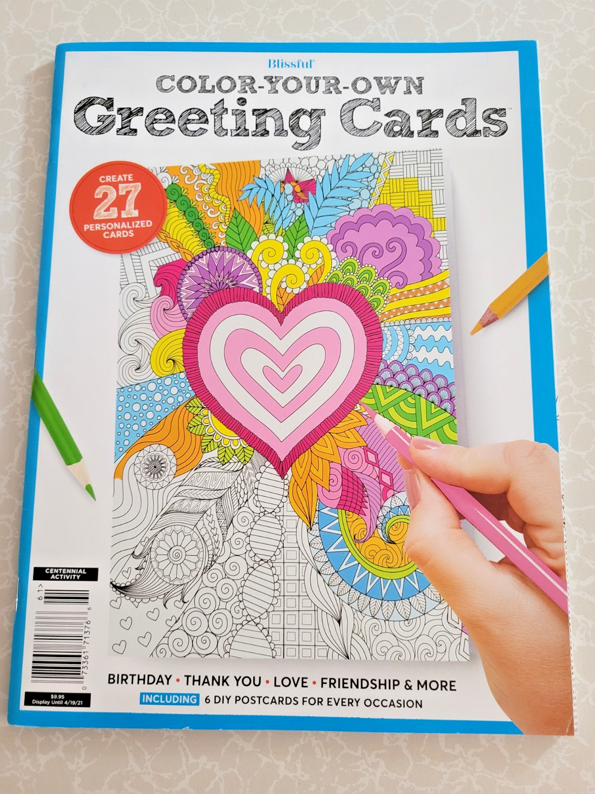 COLOR YOUR OWN GREETING CARDS Create 27 Fun & Festive Cards – Children & Adult