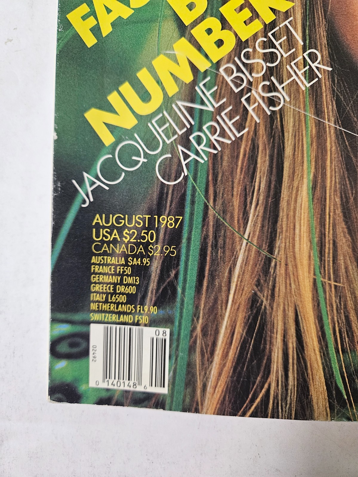 ELLE Magazine August 1987 – No Label Fashion by Number Jacquline Bisset