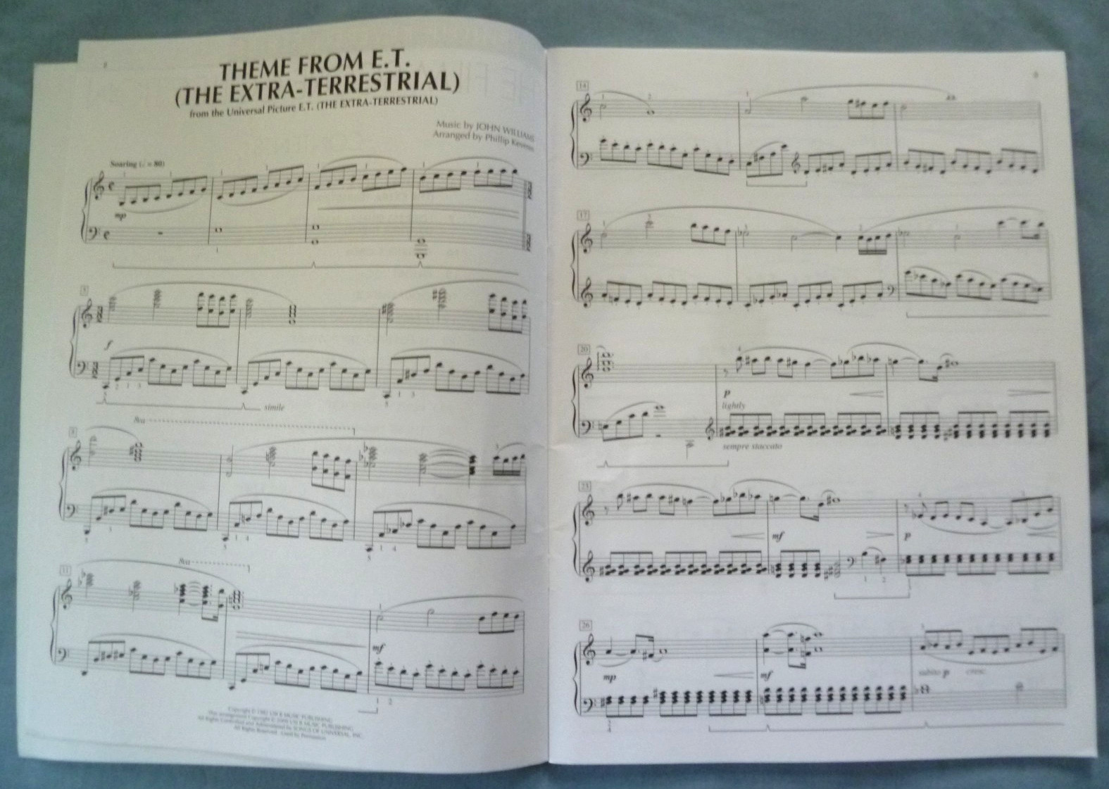 PHILLIP KEVEREN SERIES FILM SCORE COLLECTION, PIANO SOLO, 15 SONGS/56 PAGES