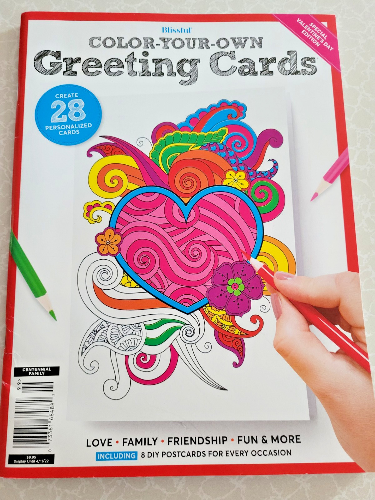 COLOR YOUR OWN GREETING CARDS Create 28 Fun & Festive Cards – Children & Adult