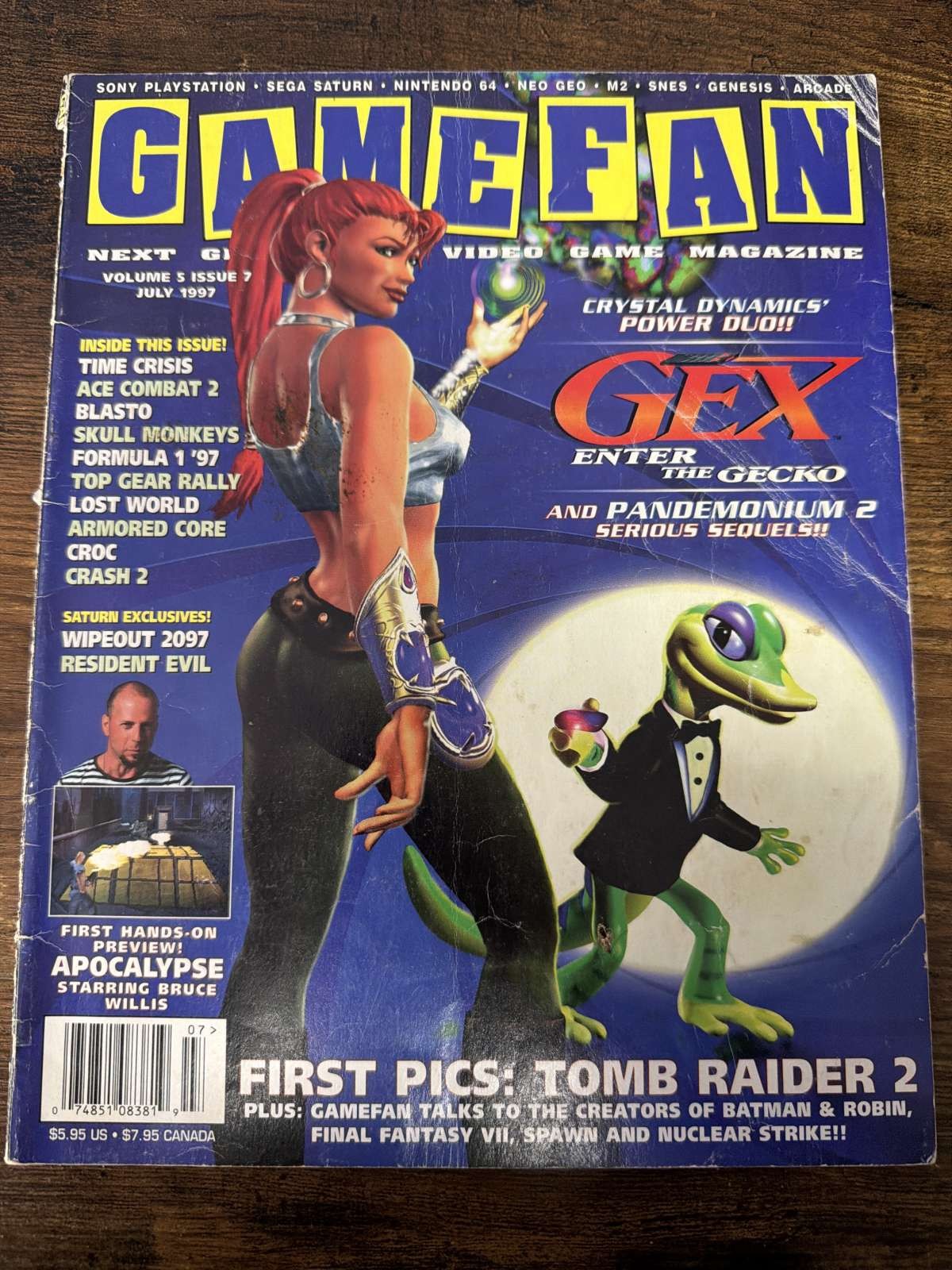 GameFan Magazine Vol 5 Issue 7 July 1997 Gex Tomb Raider 2 Resident Evil