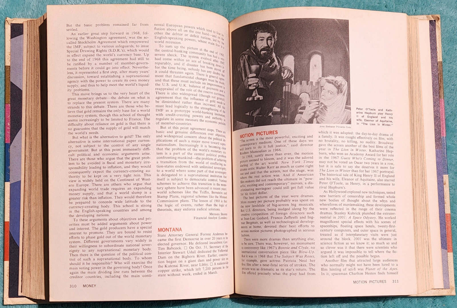 Grolier Encyclopedia Year Book 1969 Hardcover 512 Pages Of Highlights & History