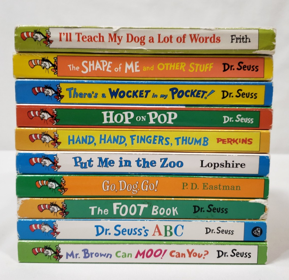 Dr Seuss Board Books Lot Of 10 Bright & Early Preschool Set Toddler Baby ABCs