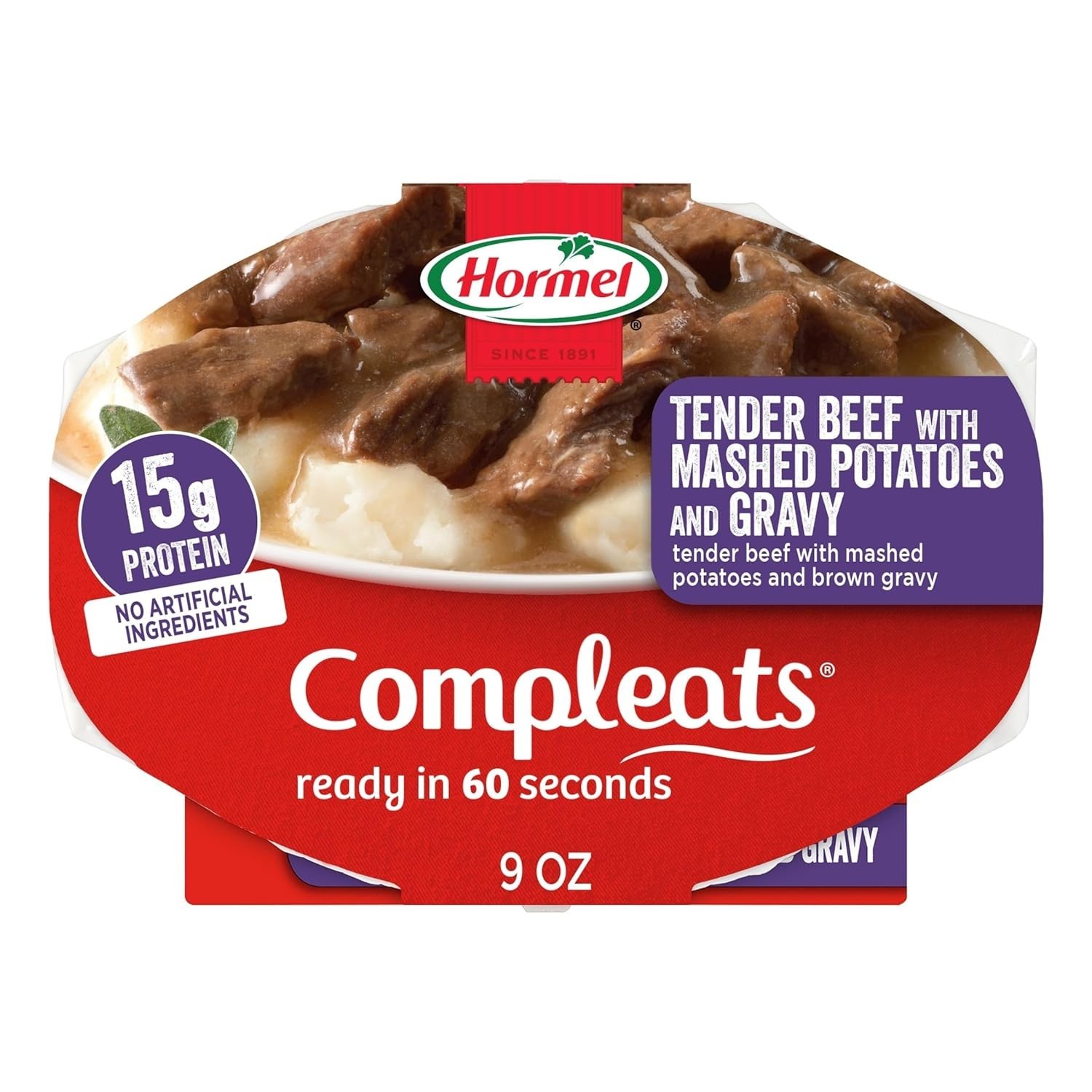 Tender Beef with Creamy Mashed Potatoes & Gravy – 9 oz Microwave Tray 6 Pack