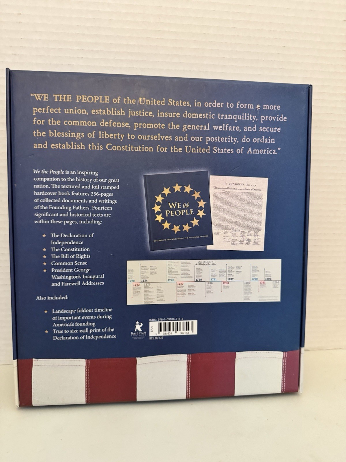 WE THE PEOPLE Documents Writings of Founding Fathers Gift Set 11.25×10.25×1.5”