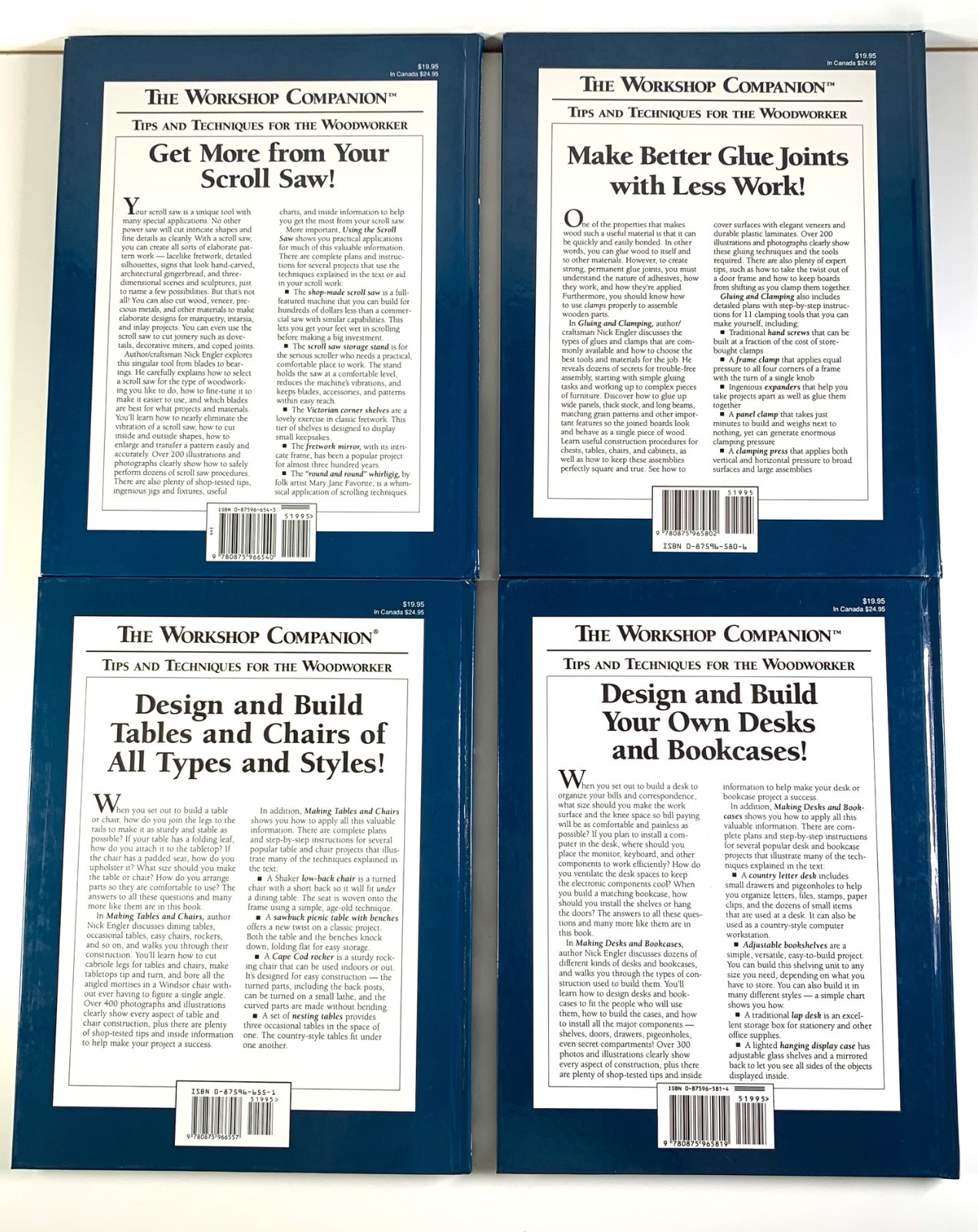Lot of 19 The Workshop Companion Techniques for Better Woodworking Books Engler